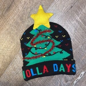 Holla Days Light Up Christmas Tree Ugly Christmas Knit Hat OS